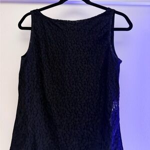 Agnes B. Black Lace Tank Top